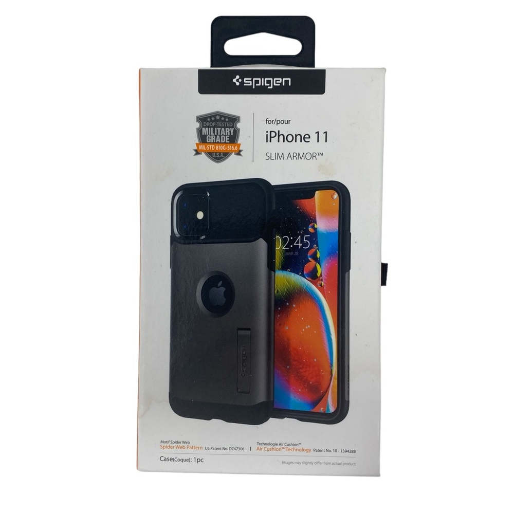 Spigen Slim Armor Fitted Hard Shell Case for iPhone 11 Gunmetal NEW